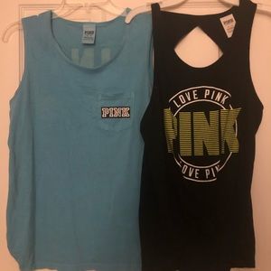 2 PINK tank tops